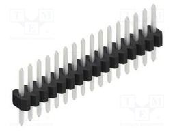 Connector: pin strips; pin header; male; PIN: 16; 1.27mm; THT; 1x16