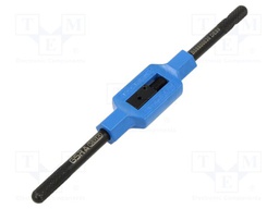 Tap wrench; Grip capac: M1-M10; L: 175mm; zinc alloy; Silver