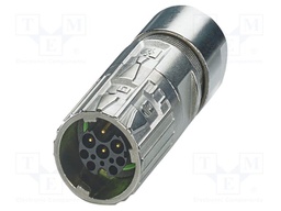 Connector: M17; plug; M17 PRO; PIN: 9(5+4); 630V; 3.6A,14A; IP67