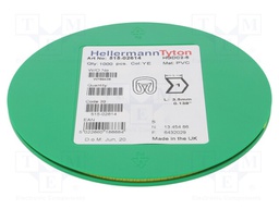Markers for cables and wires; Label symbol: 1; 2÷5mm; PVC; yellow
