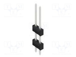 Connector: pin strips; pin header; male; PIN: 2; 2.54mm; THT; 2x1