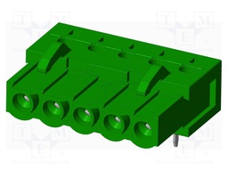 Connector: pluggable terminal block; socket; female; angled 90°