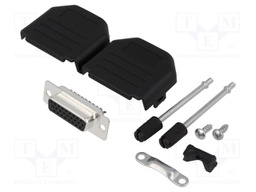 D-Sub HD; PIN: 26; plug; female; soldering; for cable