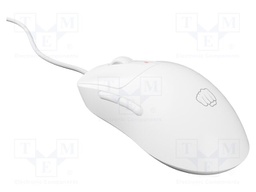 Mouse; TANTO T4; white; USB A; optical,wired; PnP,RGB; 1.8m