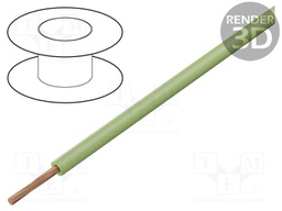 Wire; LgY; stranded; Cu; 1.5mm2; light green; PVC; 300/500V; 100m