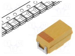 Capacitor: tantalum-polymer; low ESR; 33uF; 6.3VDC; A; 1206; TCJ