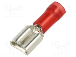 Terminal: flat; 6.3mm; 0.8mm; female; 0.5÷1mm2; crimped; for cable