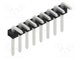Connector: pin strips; pin header; male; PIN: 8; 2.54mm; THT; 1x8