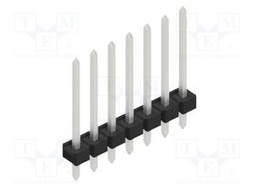 Connector: pin strips; pin header; male; PIN: 7; 2.54mm; THT; 1x7