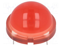 LED; 20mm; red; 55÷100mcd; 120°; No.of term: 12; 20mA; Front: convex