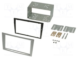 Radio mounting frame; Opel; 2 DIN; matt-chrom