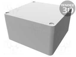Enclosure: multipurpose; X: 160mm; Y: 160mm; Z: 90mm; 1590Z; natural