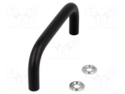 Handle; Mat: steel; black; H: 43mm; Mounting: M5 screw; Ø: 10mm
