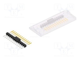 Connector: pin strips; pin header; male; PIN: 13; 2.54mm; SMT; 1x13