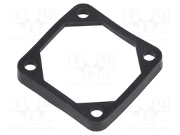 Mounting gasket; Ømount.hole: 4.5mm; black; Shore hardness: 40