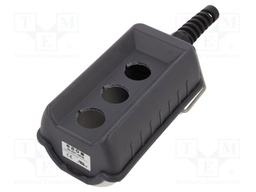 Case; black; 46; IP65; plastic; -35÷80°C; Holes no: 3