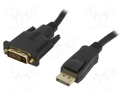 Cable; DisplayPort 1.1; DisplayPort plug,DVI-D (24+1) plug; 5m