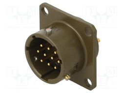 Connector: circular; socket; male; PT/451; 7.5A; 600V; PIN: 10; olive