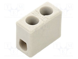 Connector: terminal block; ceramics; ways: 1; terminals: 2