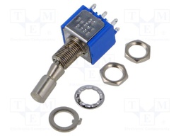 Toggle Switch, On-On, DPDT, Non Illuminated, Panel Mount, 4 A