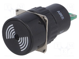 Signaller: sound; 75dB; Ø16mm; max.6mm; for soldering; IP40; 2300Hz