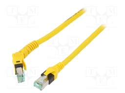 Patch cord; S/FTP; 6a; stranded; Cu; PUR; yellow; 2m; halogen free