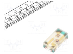 LED; SMD; 0402; green; 285÷550(typ)-650mcd; 1x0.5x0.45mm; 130°