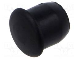 Accessories: stopper; H: 9mm; push-in; Flange dia: 12mm; black; LDPE