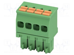 PCB connector, nominal cross section: 1.5 mm2, color: green,