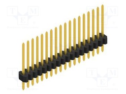 Connector: pin strips; pin header; male; PIN: 18; 1.27mm; THT; 1x18