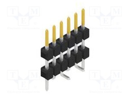 Connector: pin strips; pin header; male; PIN: 6; 2.54mm; SMT; 1x6
