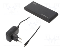 Splitter; HDCP 2.2; Colour: black; Input: HDMI socket; 3840x2160px