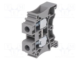 Splice terminal: rail; 0.5÷10mm2; ways: 1; terminals: 2; grey; TS35
