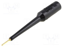 Test probe; 7.5A; black; Tip diameter: 1.02mm; Socket size: 4mm