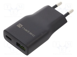 Power supply: switching; plug-in; 3÷12VDC; 3A; 20W; 83x38x16mm