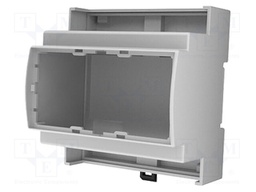 Enclosure: for DIN rail mounting; Y: 90mm; X: 87.8mm; Z: 62mm; grey