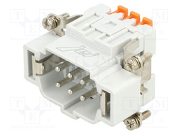 Connector: HDC; contact insert; male; JSH; PIN: 6; 6+PE; size 44.27