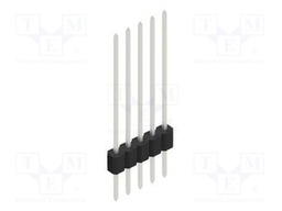 Connector: pin strips; pin header; male; PIN: 5; 1.27mm; THT; 1x5