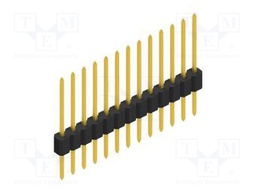 Connector: pin strips; pin header; male; PIN: 13; 1.27mm; THT; 1x13