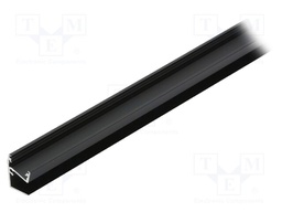 Profiles for LED modules; edge; black; L: 1m; aluminium; anodized