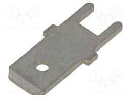 Terminal: flat; 6.3mm; 0.8mm; male; THT; straight; tinned; brass