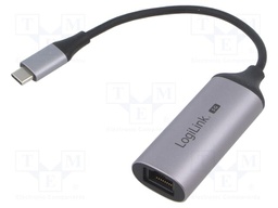 USB to Ethernet adapter; USB 3.2 Gen 1; grey; 150mm