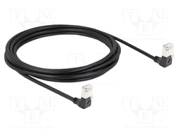 Patch cord; S/FTP; Cat: 6a; RJ45 down angled plug,both sides; 3m