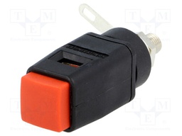 Laboratory clamp; red; 60VDC; 16A; Contacts: nickel; -25÷90°C; 31mm