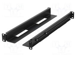 Mounting rail; black; Standard: 19"
