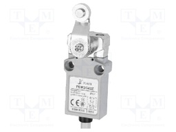 Limit switch; lever R 27mm, metallic roller Ø14mm; NO + NC; 5A