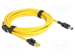 Patch cord; Cat: 6; Mini I/O Type 2 (D) plug,RJ45 plug; 3m; PVC