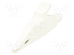 Crocodile clip; 32A; 1kVDC; white; Grip capac: max.30mm