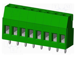 Connector: PCB terminal block; terminal; angled; Plating: tinned
