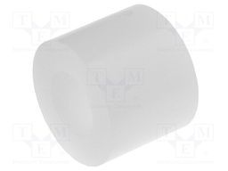 Spacer sleeve; cylindrical; polystyrene; L: 8mm; Øout: 10mm